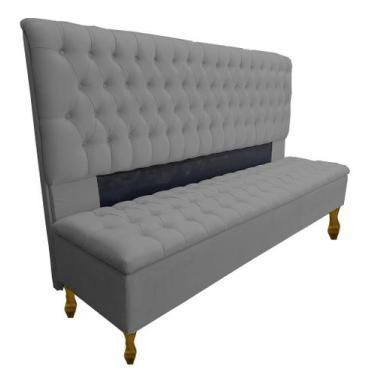 Imagem de Kit Cabeceira + Recamier Iza Para Cama Box Casal Queen 158 Cm - Suede 