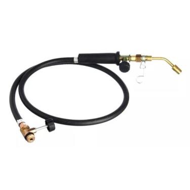 Imagem de Maçarico Solda GLP Kit Completo 5 Bicos + Adaptador 13kg gás (77A) - C