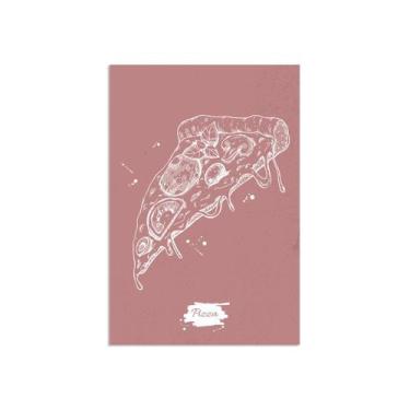 Imagem de Placa Decorativa MDF Pizza Rosa 20x30cm - Quartinhos