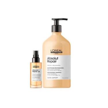 Imagem de Kit LOréal Absolut Repair Sh 750ml + Óleo 10-1 90ml - L'Oréal
