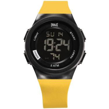 Imagem de Relógio Everlast Masculino Digital A Prova D'Agua Resistente, Preto/Am