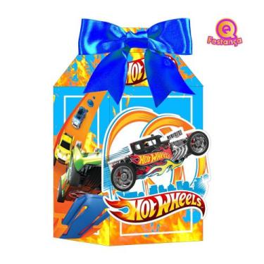 Imagem de 10 Caixas Milk Hot Wheels com Personagem e Aplique 3D - QFestança