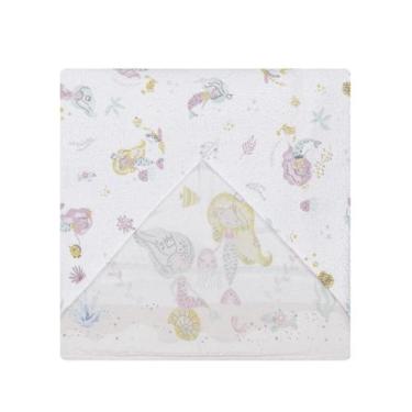 Imagem de Toalha de Banho Bebê Com Capuz e Forro de Fralda 100% Algodão Papi, SE