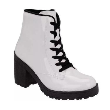 Imagem de Bota Feminina Coturno Cano Curto Salto Alto Tratorado - RINALDI'S SHOE