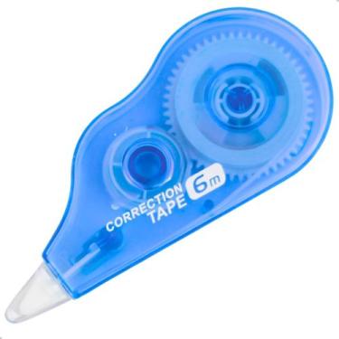 Imagem de Corretivo Branquinho Escolar em Fita Com Tampa Seco 6M - KNIMP, Azul