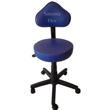 Imagem de Cadeira Mocho Verona  com regulagem de altura  com base com rodízio corano azul