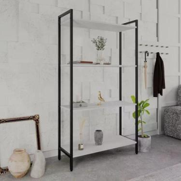 Imagem de Estante Dynamica Industrial 3 Nichos 80 cm - Branco/Preto - Yescasa, B