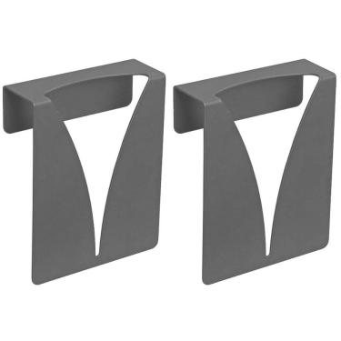 Imagem de Kit 2 Pendurador de Toalha Cinza Porta Pano de Prato Suporte para Cozinha ou Banheiro Organize Masutti