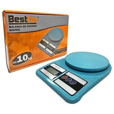 Imagem de Balança Digital Para Cozinha 10kg - Azul - Camp - Electronic