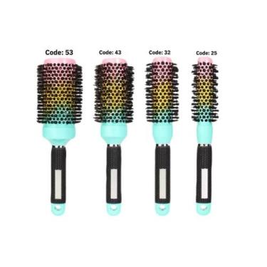 Imagem de Escova Profissional Cabelo Térmica Cerdas ceramica Javali Nylon gradie