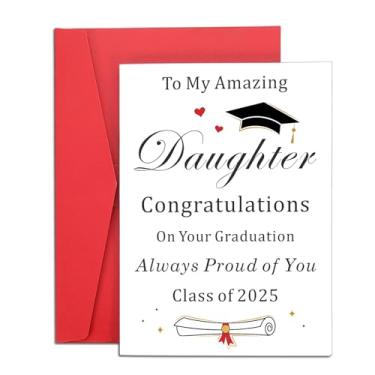 Imagem de Presentes de formatura 2025 para ela cartões de formatura para filha classe de 2025 cartão de formatura presentes de formatura para sua filha ensino médio mestrado PHD presentes de formatura para ela