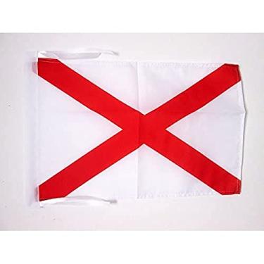 Imagem de AZ FLAG - Cabos da bandeira do Alabama 45.7 cm x 12'' - Estado americano do Alabama bandeiras pequenas 30 x 45 cm - Banner 45.7x30.5 cm - Drapeau Alabama
