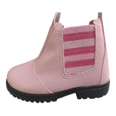 Imagem de BOTA FEMININA BOTINHA GALOCHA ROSA NAPA COM ELASTICO GIRL (ROSA-ELASTICO, BR, Criança de 4 a 8 anos, Numérico, 20)