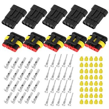 Imagem de 5 Kits Conector de Fio de Carro Plugue Selado Terminal Elétrico Automotivo Ideal para Dias Chuvosos