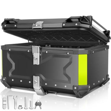 Imagem de Wulnar Baú para Moto, Baú de Alumínio 65L, Modelo Universal, Alto Volume