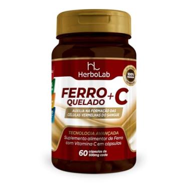 Imagem de Ferro quelado e vitamina C em cápsulas