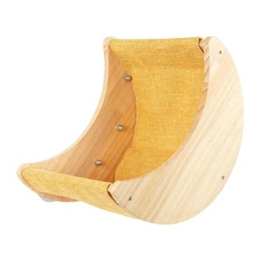 Imagem de IEUDNS Janela de gato Hammock animal de estimação prateleiras de lua penduradas na cama Bathing Bobathing Cat Window Police para banho de sol