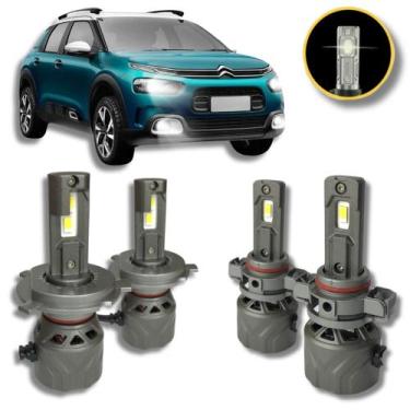 Imagem de Ultra Super Led S17x Farol Alto Baixo H4 E Milha H16 Citroen Cactus - 