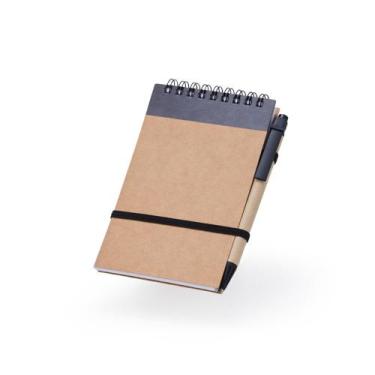 Imagem de Bloco De Notas Ecológico Com Porta Caneta Bolso Anotações Preto - Serv