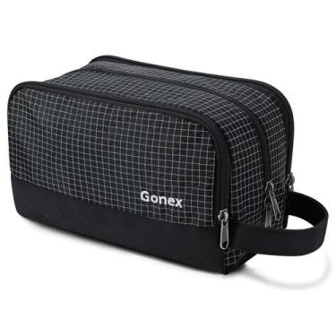 Imagem de Bolsa de higiene de viagem Gonex Nylon Dopp Kit Shaving Black
