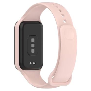 Imagem de Pulseiras de silicone NSmart compativeis com Redmi Smart Band 2 (BAND 2, Rosa Claro)