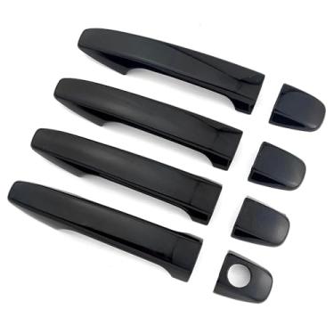 Imagem de Dakitita Acabamento de maçaneta de porta preto brilhante para Toyota Prius 2010-2015 Sienna XL30 2011-2020 Wish 2010-2017 Venza 2009-2015 acessórios decoração exterior (sem furos para chaves