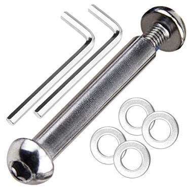 Imagem de OTFAITP M8 8mm x 8.8 Grau Eixo de Aço Carbono Allen Parafuso Conjunto para Frente Traseira 2 3 4 Rodas Stunt Scooter Traço Adolescente/Adulto Kick Scooter-800+lb Capacidade (52mm)