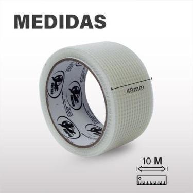 Imagem de Fita Telada Drywall e Gesso Auto Adesiva 10, 45 e 90 Metros - Guepar, 