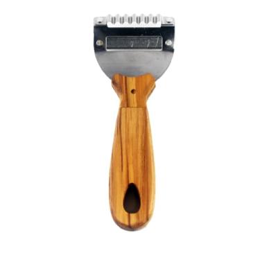 Imagem de Descascador de legumes, cabo de madeira, raspador, cortador de cozinha, aço inoxidável, frutas, maçã, manga