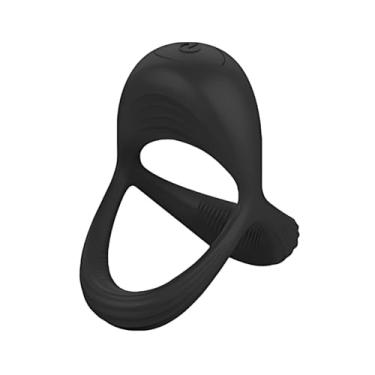 Imagem de Anel Peniano Duplo com Vibrador 7,4cm para Pênis e Escroto Ereção Prolongada e Firme