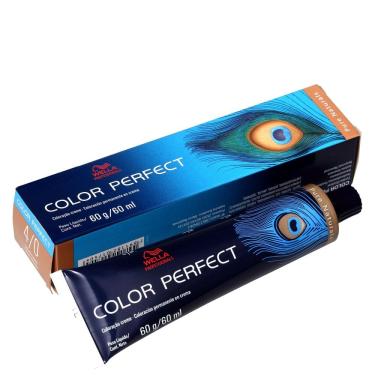 Imagem de Wella Color Perfect 4/0 Castanho Médio - Coloração 60g BLZ