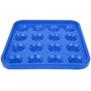 Imagem de Bandeja de bilhar 16 buracos sinuca piscina bola sinuca de armazenamento de acessórios de bandeja (Azul)