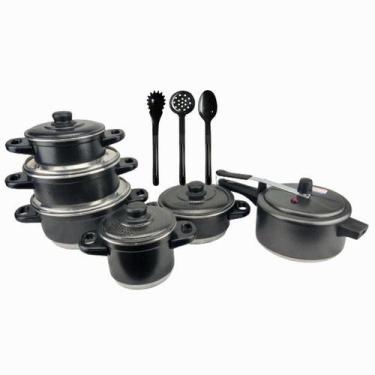 Imagem de Jogo De Panelas 5 Peças   Panela De Pressão 3 L   Espatulas - multi al