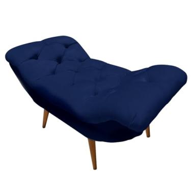 Imagem de Recamier Sofá Calçadeira 1 M Realeza (Suede Azul Marinho)