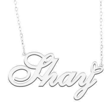Imagem de A168A Colar de nome personalizado personalizado personalizado colar de nome banhado para mãe filha amizade feminino dia dos namorados aniversário de Natal ano novo, Metal, Sem pedras preciosas