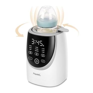 Imagem de Papablic Aquecedor de mamadeira giratório NutriWarm™ – Tecnologia avançada de aquecimento que preserva nutrientes, aquecimento rápido e uniforme para leite materno e fórmula, controle preciso de