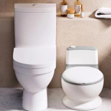 Imagem de Troninho Privadinha Penico Assento Vaso Infantil Desfralde Confortável Ajustável (Cinza)