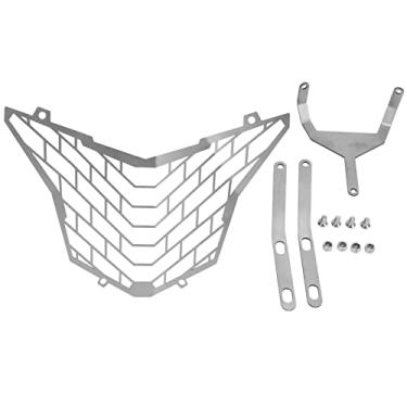 Imagem de Tampa do farol da motocicleta GRCFUMO, tampa da churrasqueira de aço inoxidável, guarda de malha da capa da grade do farol para CB500X 2016 a 2017