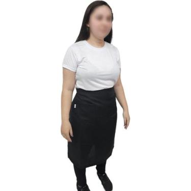 Imagem de Avental de Cintura Preto Unissex - Glona Uniformes, ÚNICO