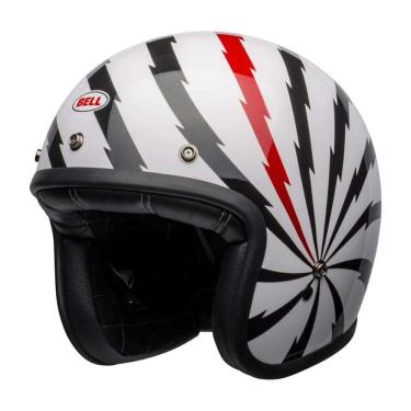 Imagem de Capacete bell custom 500 vertigo branco preto vermelho 56