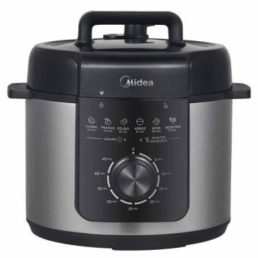 Imagem de Panela de Pressão Elétrica Midea 4 Litros Preto e Inox - PPM4, 110