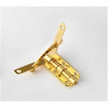 Imagem de Dobradiça, dobradiças, dobradiças de armário, 10psc/lote bronze antigo mola de suporte de 90 graus para caixa de joias de madeira caixa de presente acessórios de ferragens de móveis 22 * 29 cm, ouro