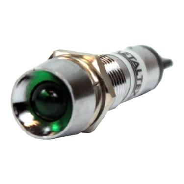 Imagem de Sinaleiro Redondo 8mm 220VCA Verde TPN-082LG Metaltex