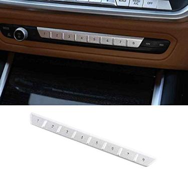 Imagem de SHIFENG Para BMW New 3 4 Series G20 G21 G28 G22 G23 2020 2021 liga de alumínio rádio de carro botão digital ar condicionado CD botão de controle digital adesivo de acabamento