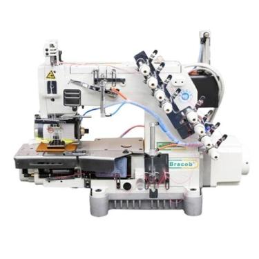 Imagem de Máquina de Costura 4 Agulhas Eletrônica Pneumática -Bracob, 220V