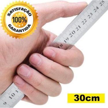 Imagem de Régua 30cm 12 Polegadas Aço Inox Projetista Profissional. - Evolvere
