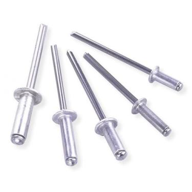 Imagem de Kit Rebite 300un Misto de Repuxo Maciço Alumínio 3,2 e 4,8mm - Jomarca