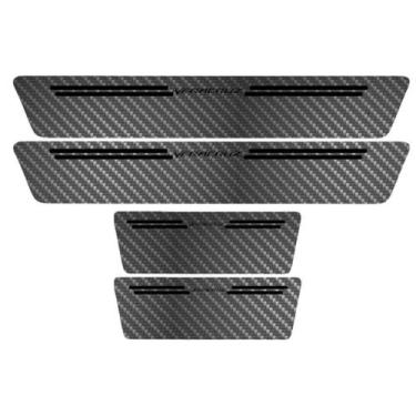 Imagem de Kit Soleira Protetora Porta Premium Black Carbono Vera Cruz - Jhow Ade