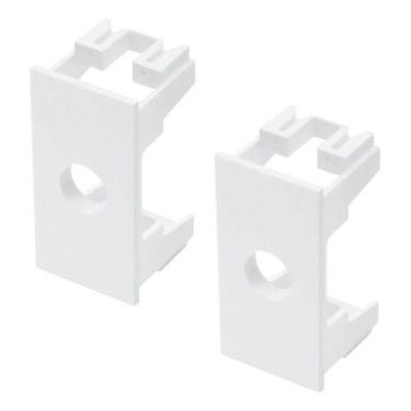 Imagem de Módulo C Furo 2 Unidades - Saída De Fio 10mm - Fame Elegance, Branco