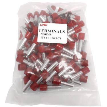 Imagem de Terminal Pré-Isolado Ilhós Cabo 35 Mm² Modelo E35-25 Vermelho Cnc